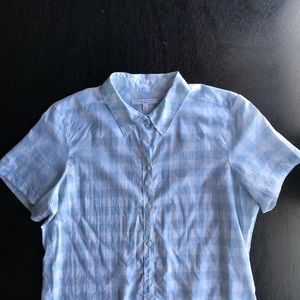 SOLD! Foxcroft Short Sleeve Gingham Blouse